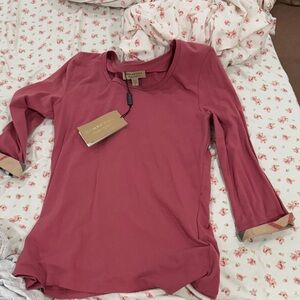 Burberry Long Sleeve Top in Rose